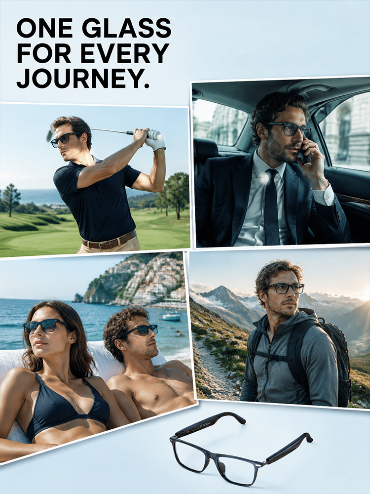 👓 Smart Auto-Focus & Tint Glasses: AI Translation, AR Nav & Carbon Fiber 4K Camera