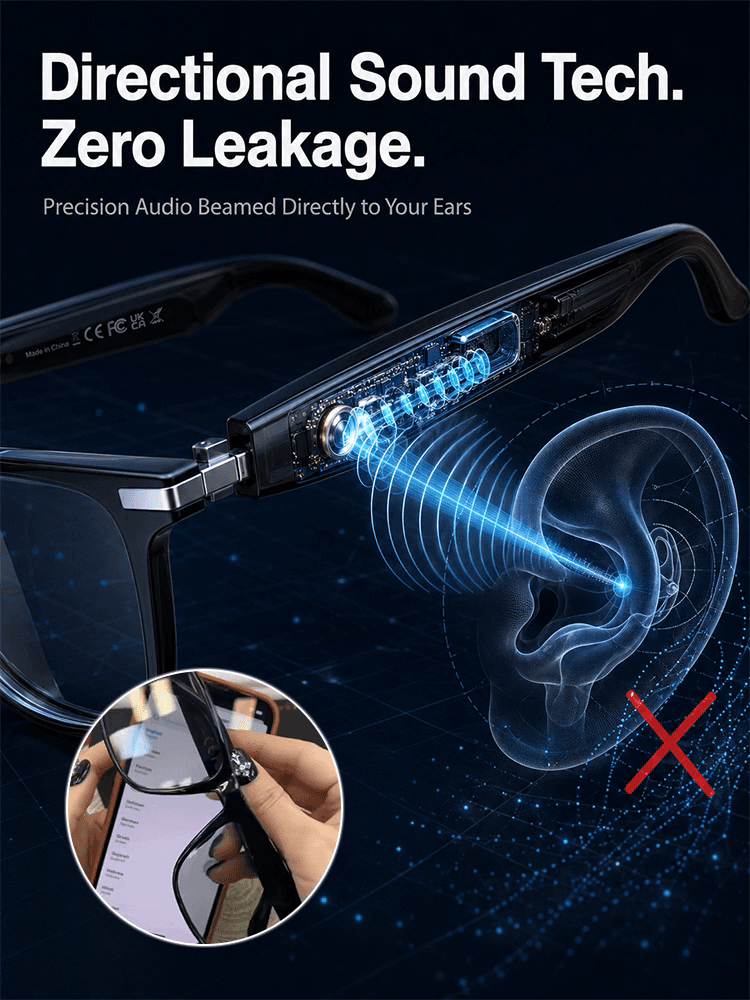 👓 Smart Auto-Focus & Tint Glasses: AI Translation, AR Nav & Carbon Fiber 4K Camera
