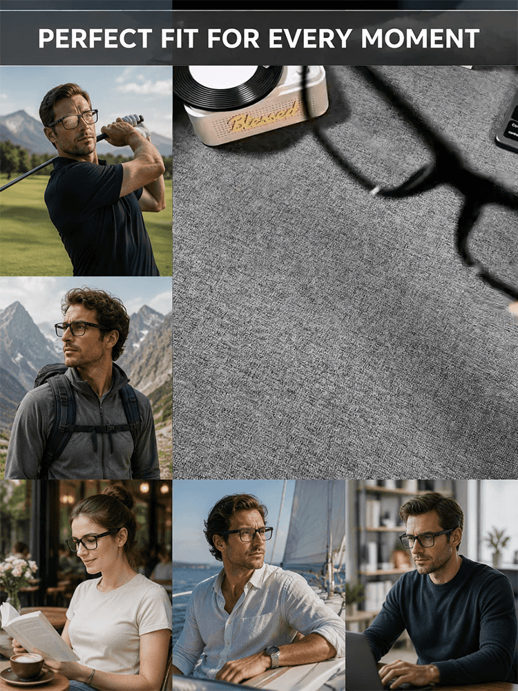 👓 Smart Auto-Focus & Tint Glasses: AI Translation, AR Nav & Carbon Fiber 4K Camera