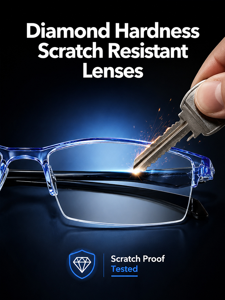 German Smart Auto-Focus Glasses: No prescription needed! Auto-adjusts reading power to your eyes for crystal clear vision near & far.