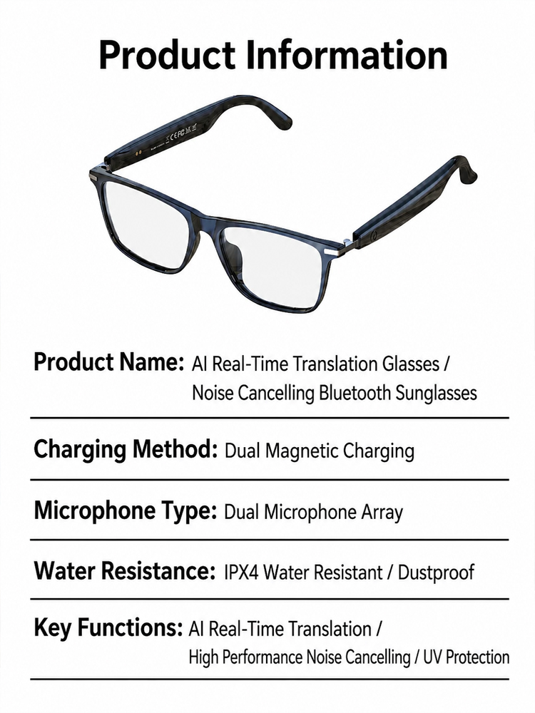 👓 Smart Auto-Focus & Tint Glasses: AI Translation, AR Nav & Carbon Fiber 4K Camera