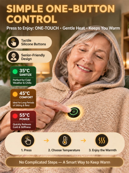 [German Quality] Next-Gen Graphene 3-Second Fast-Heat Cashmere Shawl Blanket | Your Portable Heater & Outdoor Essential
