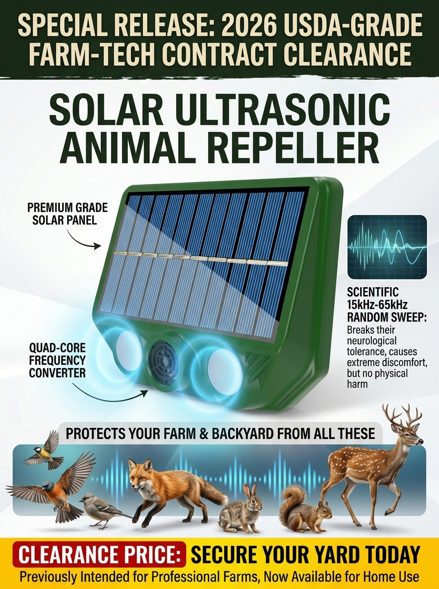 Solar Ultrasonic Animal Repellent