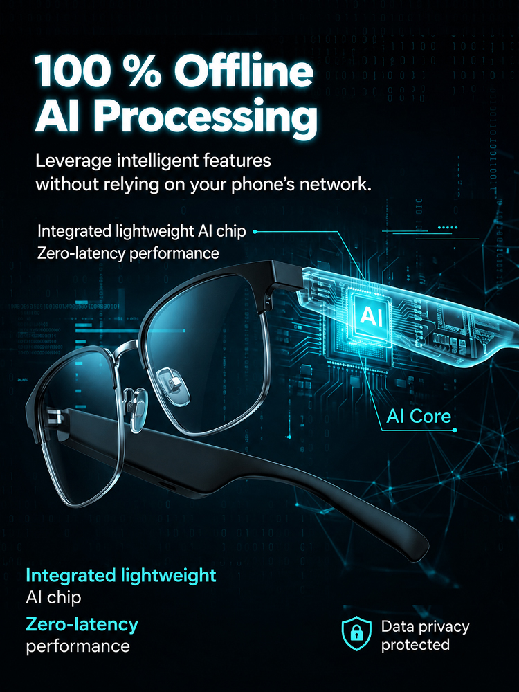 Smart Color Changing Touch and Voice Control AI Glasses