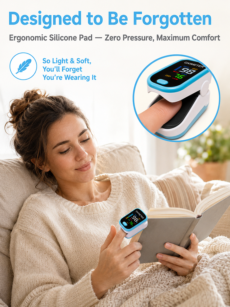 [3-Second Quick Test] Medical-Grade Non-Invasive Monitor | No More Pricks! Tracks 4 Core Health Vitals in 3 Secs