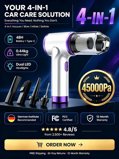 German Tech 4 in 1 Vacuum | The Ultimate 45000PA Luxury Dupe