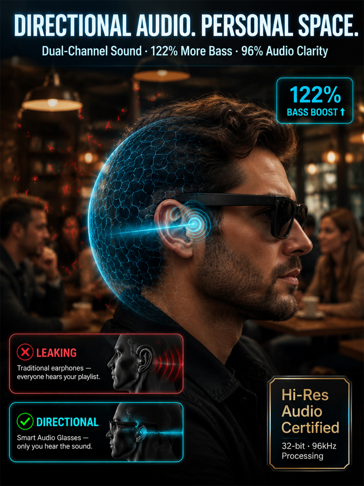Flagship AI Smart Glasses: 3-in-1 Reading, Sunglasses & AI Glasses. Features Auto-Focus & Smart Tint Tech!