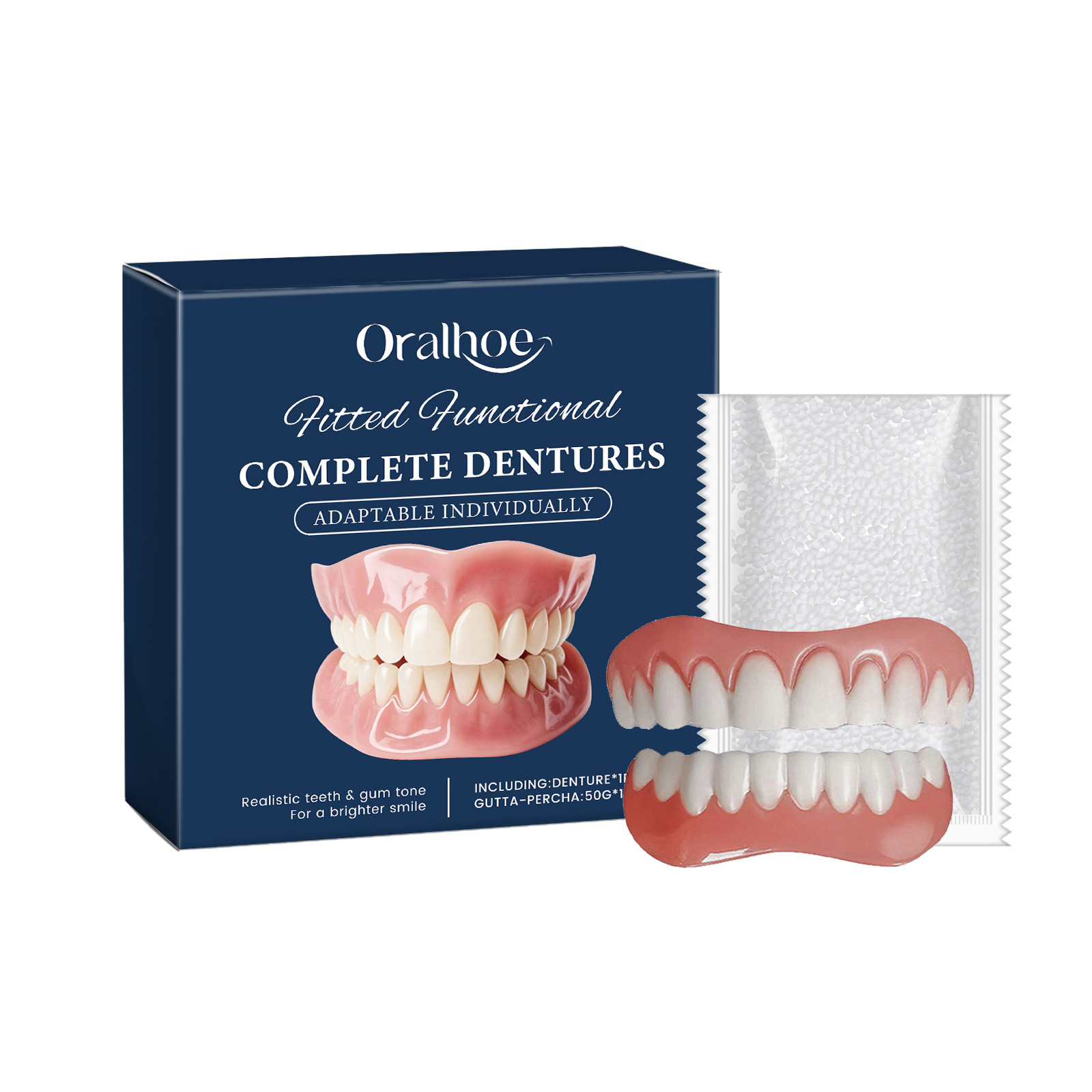 Next-Gen Smart Soft Silicone Dentures | 30-Sec At-Home Custom Fit for an Instantly Youthful, Confident Smile!