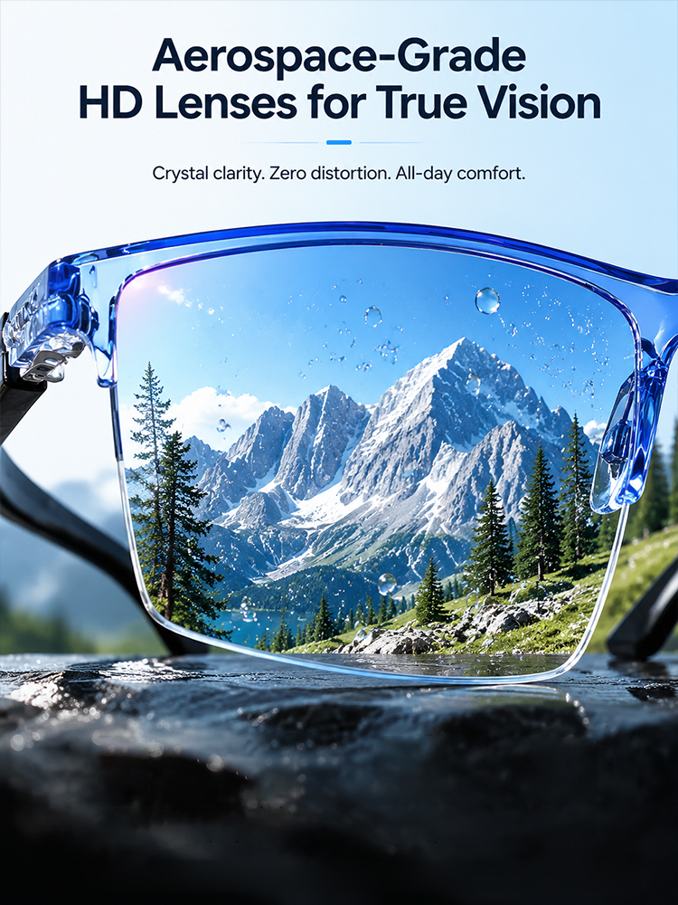 German Smart Auto-Focus Glasses: No prescription needed! Auto-adjusts reading power to your eyes for crystal clear vision near & far.