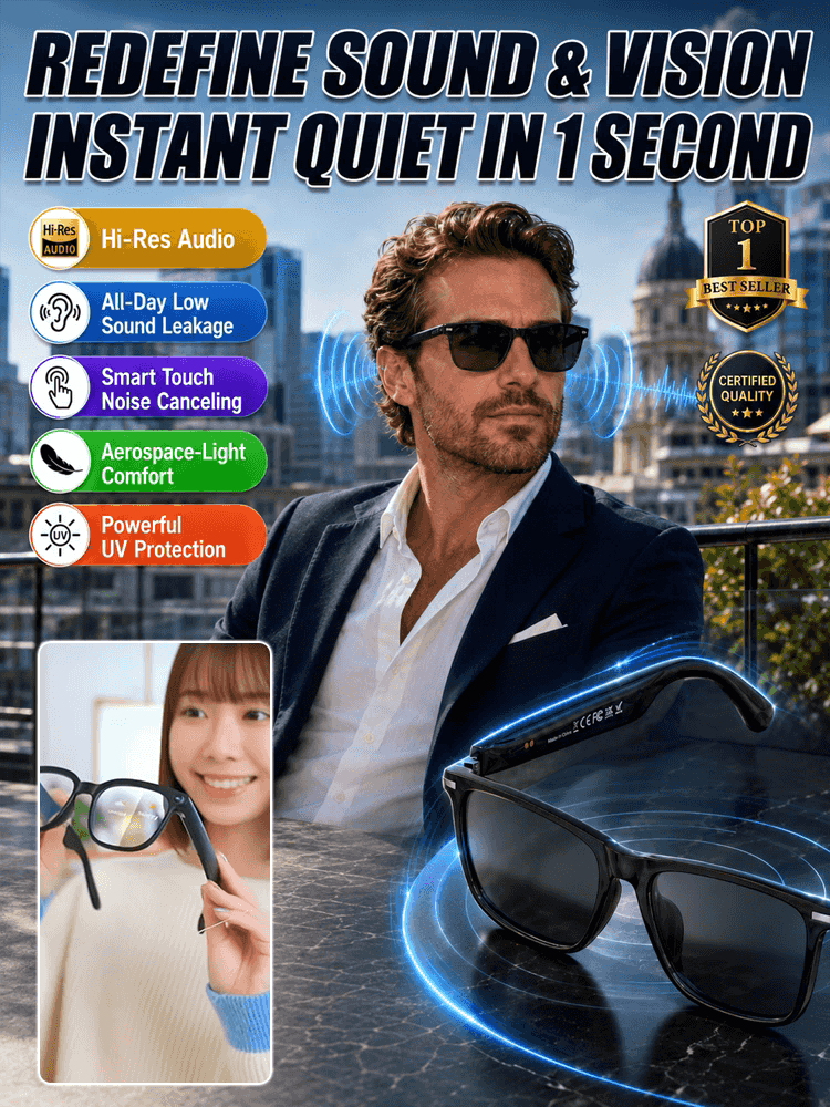 👓 Smart Auto-Focus & Tint Glasses: AI Translation, AR Nav & Carbon Fiber 4K Camera