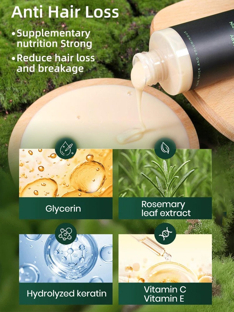 [Hair Growth and Intensification] Organic Rosemary Keratin Shampoo⭐The thinner your hair, the better it works—fuller in 2 weeks!