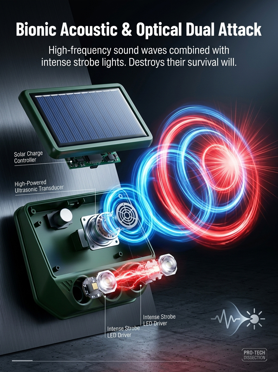 Solar Ultrasonic Animal Repellent