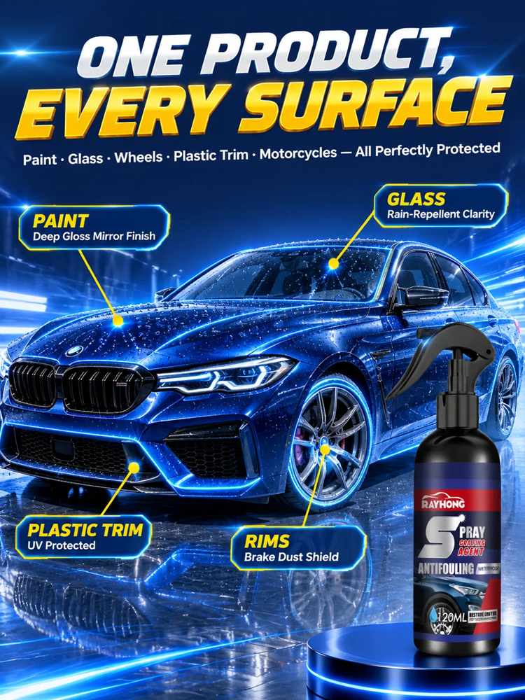 ShieldGuard™ German Nano Mirror Coating Spray | Spray & Wipe to Like-New – Showroom Mirror Shine, Zero Buffing!
