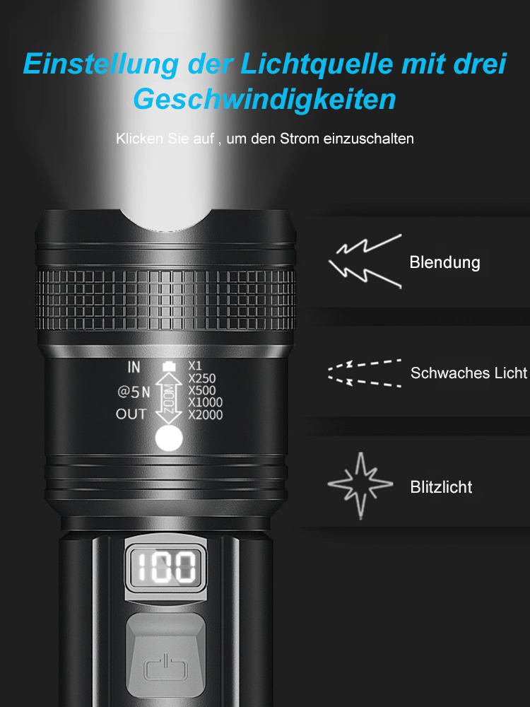 Langstrecken-Taschenlampe
