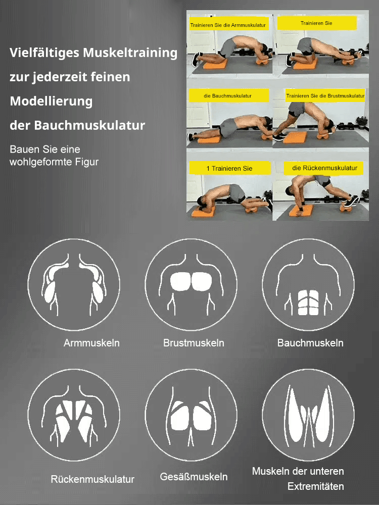 【Intelligente APP-Verbindung】Automatisch zurückfederndes Vier-Rad-Bauchmuskelrad