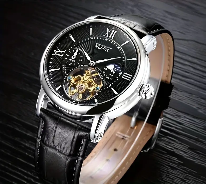 nesun男士手表商务绅士机械表全自动夜光时尚镂空男表 情人节送男士腕表 详情 19