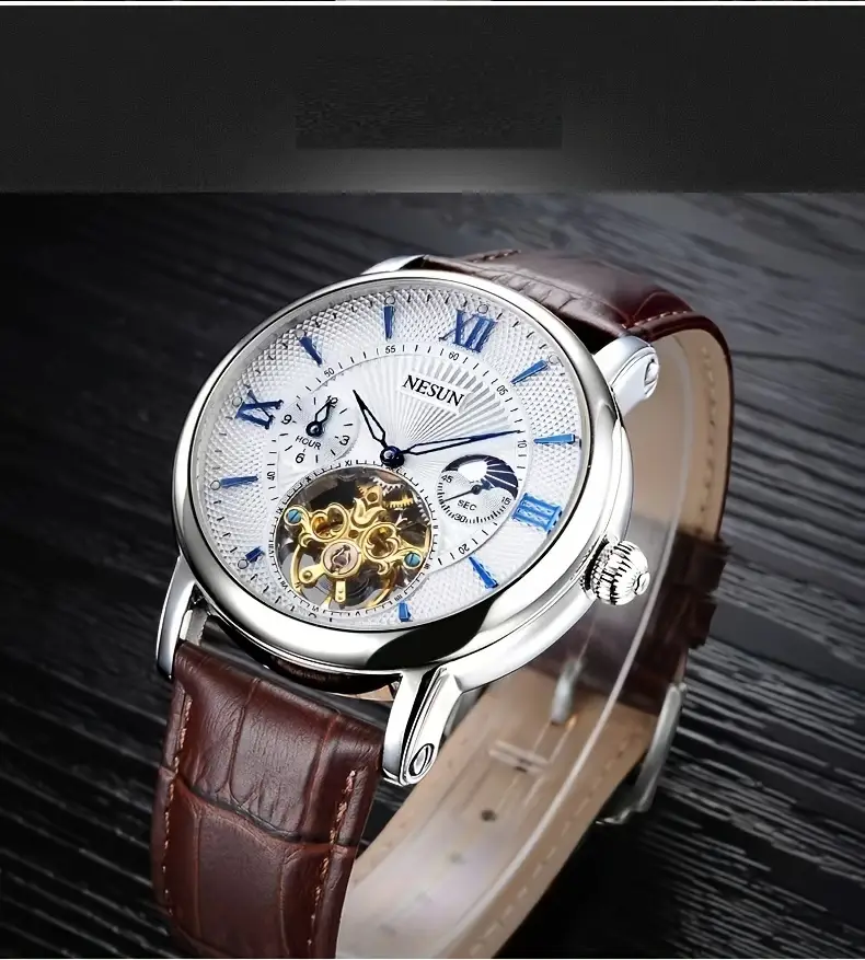 nesun男士手表商务绅士机械表全自动夜光时尚镂空男表 情人节送男士腕表 详情 3