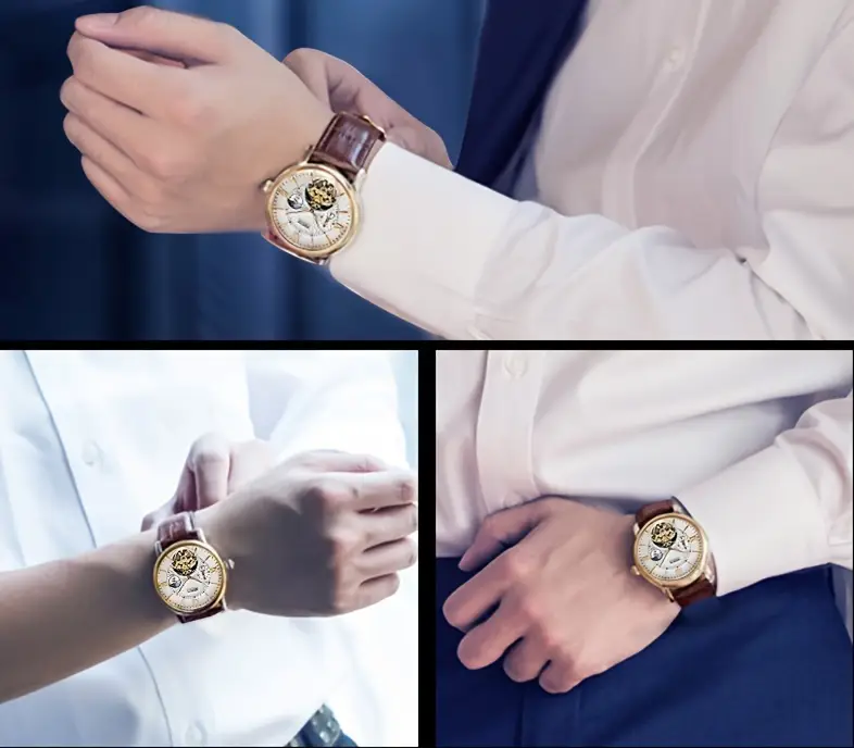 nesun男士手表商务绅士机械表全自动夜光时尚镂空男表 情人节送男士腕表 详情 8
