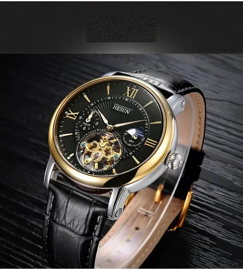 nesun男士手表商务绅士机械表全自动夜光时尚镂空男表 情人节送男士腕表 详情 10