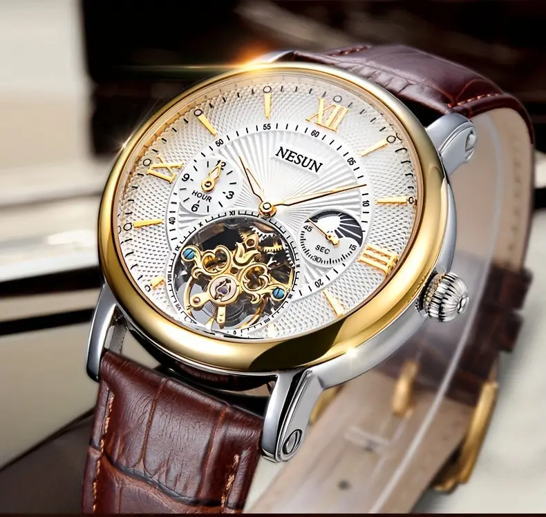 nesun男士手表商务绅士机械表全自动夜光时尚镂空男表 情人节送男士腕表 详情 2