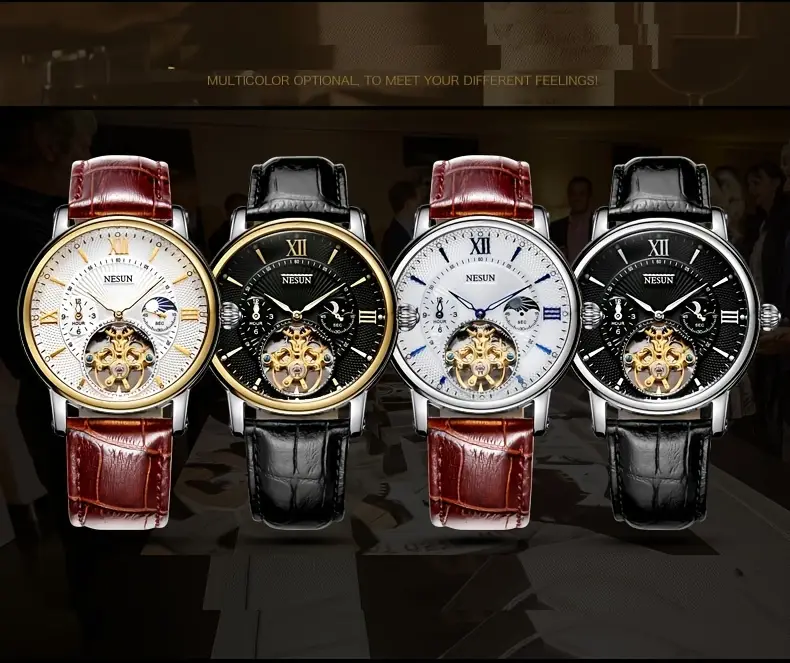 nesun男士手表商务绅士机械表全自动夜光时尚镂空男表 情人节送男士腕表 详情 9