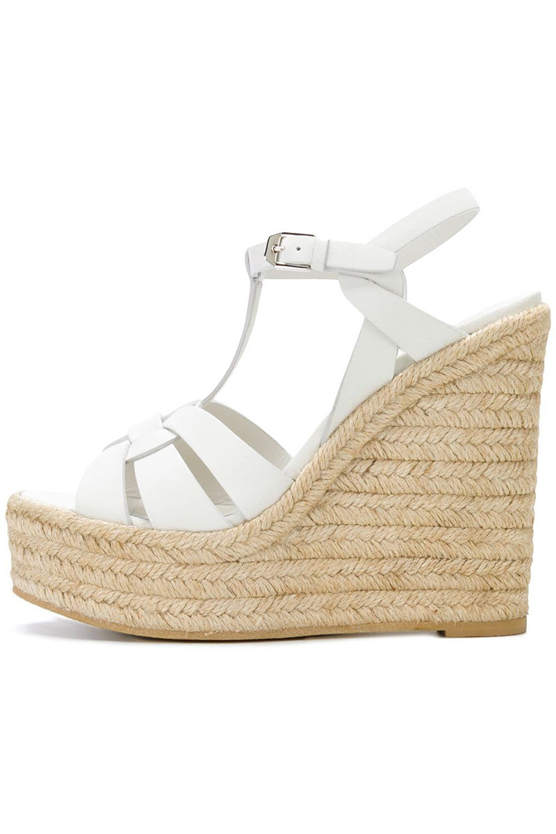 Women's Hemp Rope Platform High Heeled Sandals Vacation Shoes