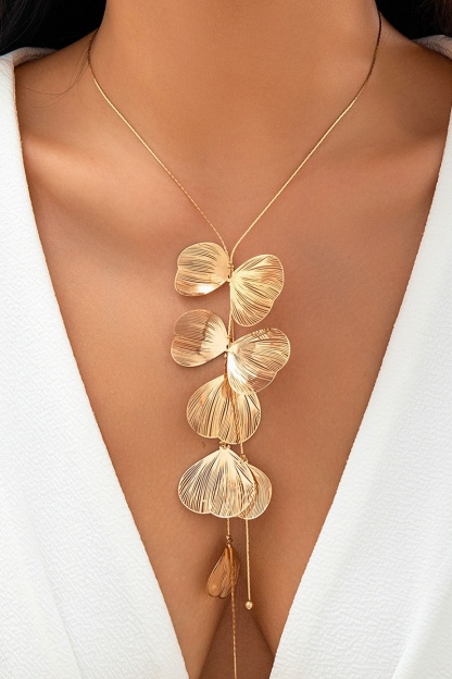 Ginkgo Leaf Tassel Vintage Necklace choker