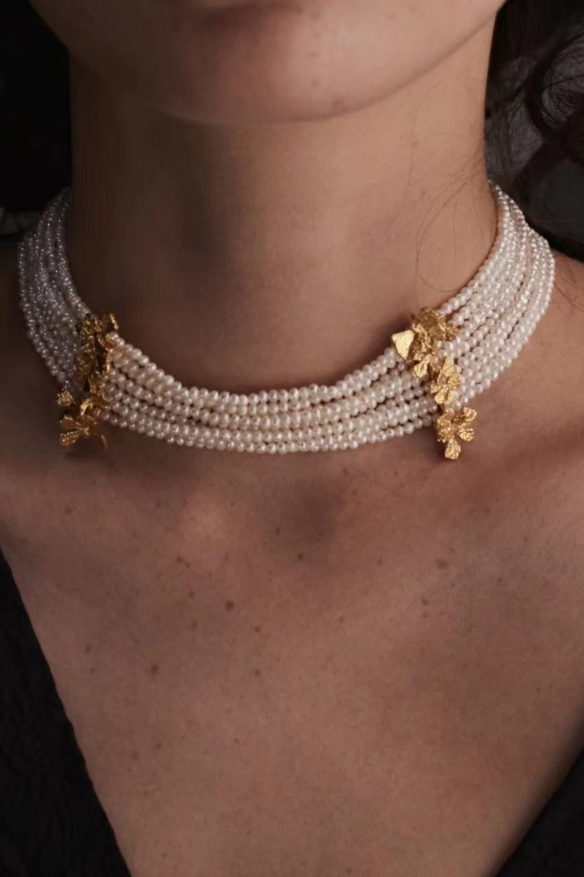 Bride Necklace Choker Earrings Imitation Pear For Weeding