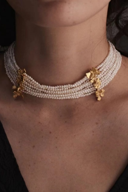 Bride Necklace Choker Earrings Imitation Pear For Weeding