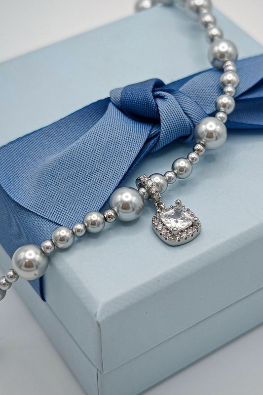 Bride Necklace Choker Earrings  Imitation Pear For Weeding