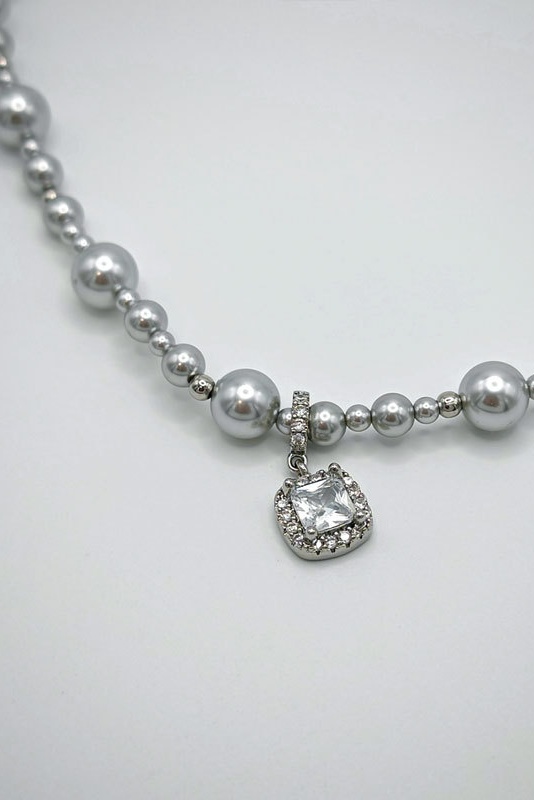 Bride Necklace Choker Earrings  Imitation Pear For Weeding