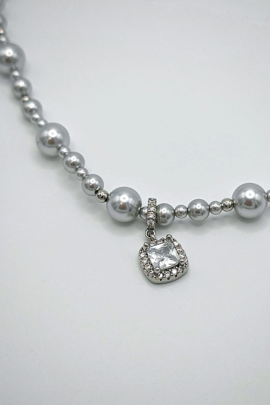 Bride Necklace Choker Earrings  Imitation Pear For Weeding