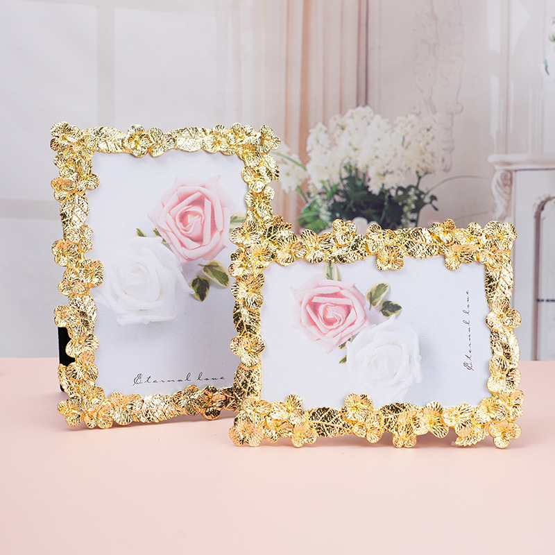 Metal Frame Display Platform Leaf Photo Frame
