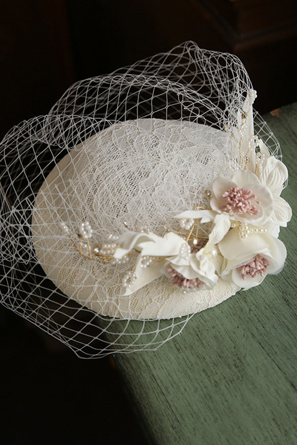 Hat Fascinator Headband 3D Floral Top Hat for Derby Tea Party