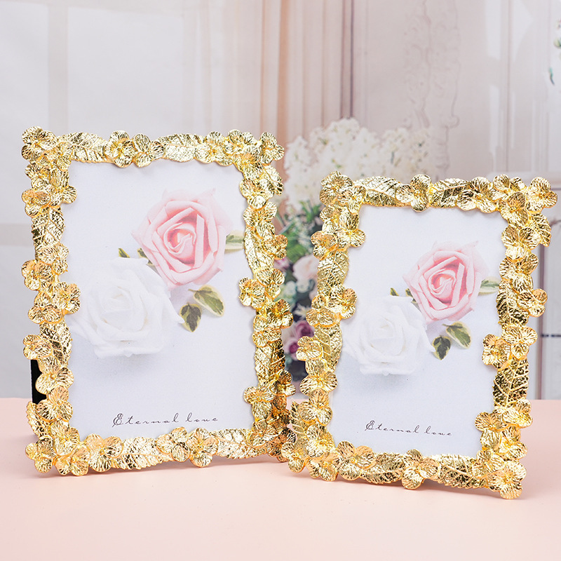 Metal Frame Display Platform Leaf Photo Frame