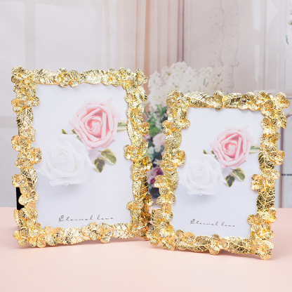 Metal Frame Display Platform Leaf Photo Frame