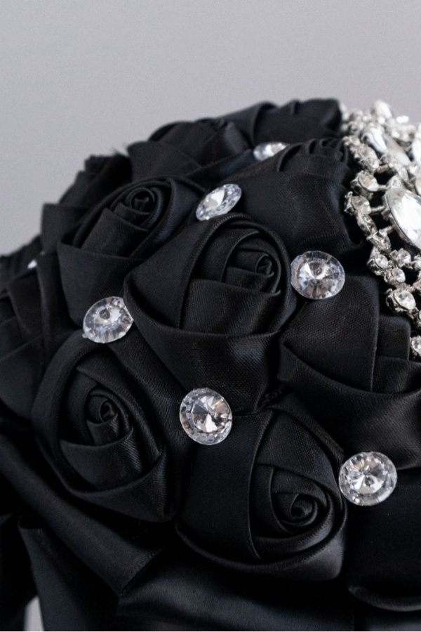 Handmade Rhinestone Bridal Bouquet Crystal Wedding Round Tossing Bouquet