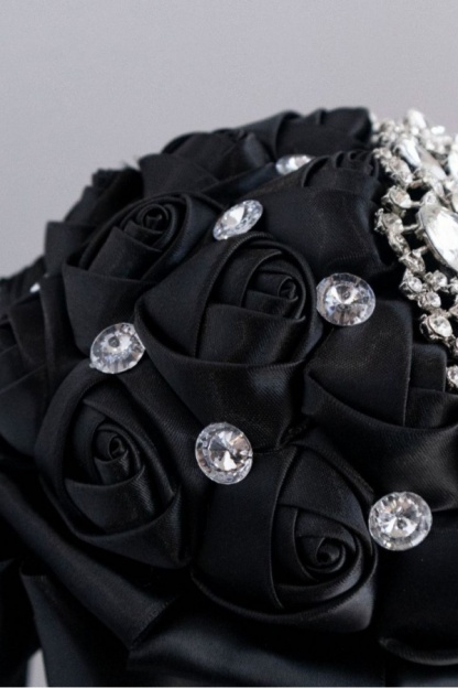 Handmade Rhinestone Bridal Bouquet Crystal Wedding Round Tossing Bouquet