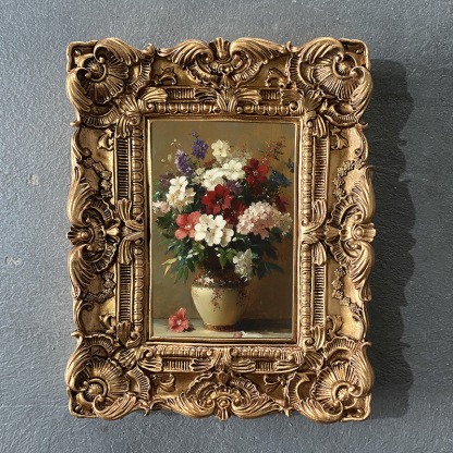 Vintage Relief Photo Frame Retro Home Art Frame Hanging Painting