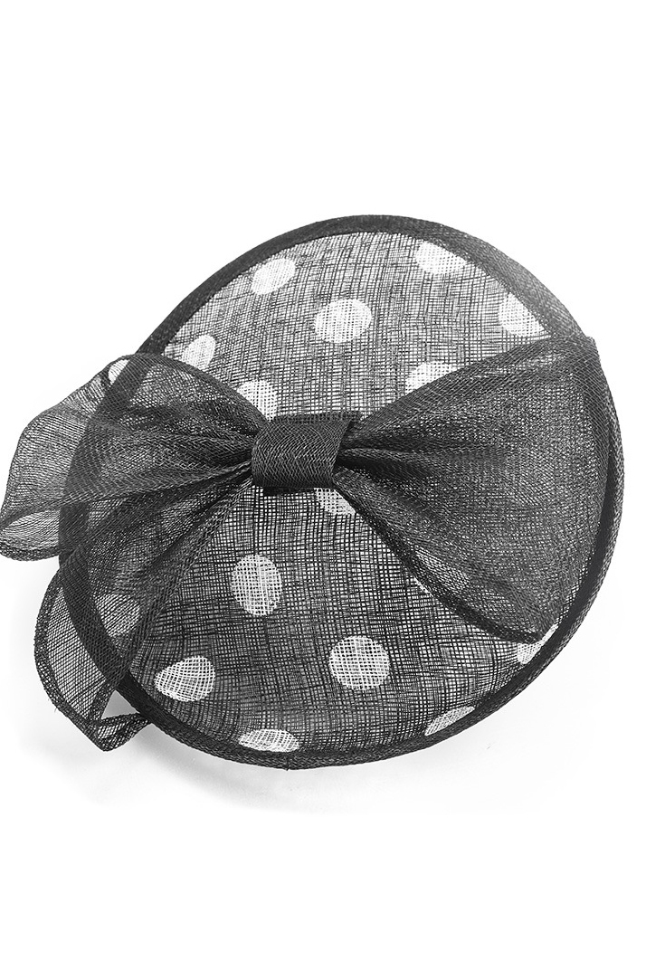 Tea Party Hats Dot Mesh Wedding Headband Hair Clip