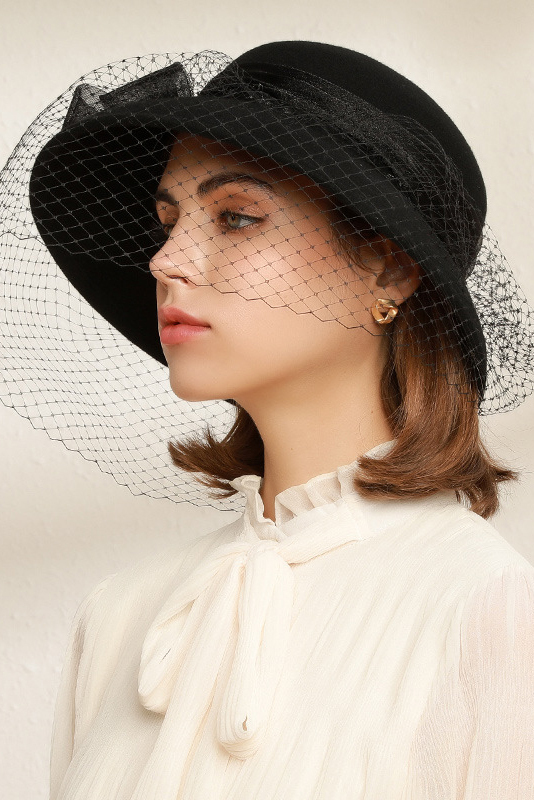 Weeding Wool Bucket Hat Mesh Hats for Women 