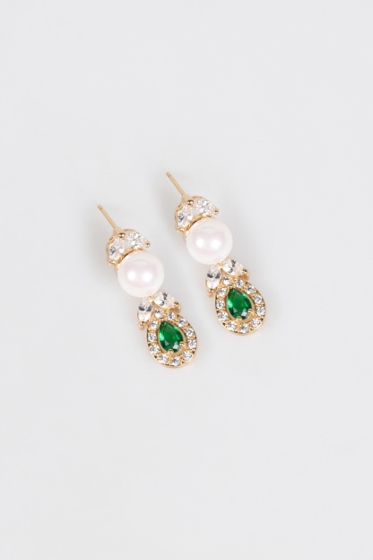 Bride Silver Bridal Necklace Earrings Set Wedding Jewelry Set Choker Necklace for Women (Set of 3)