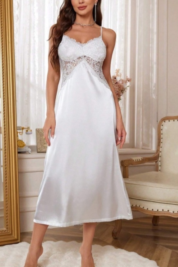 Bridal Pajama Set Robe White V Neck Lace Feather Robes Gown