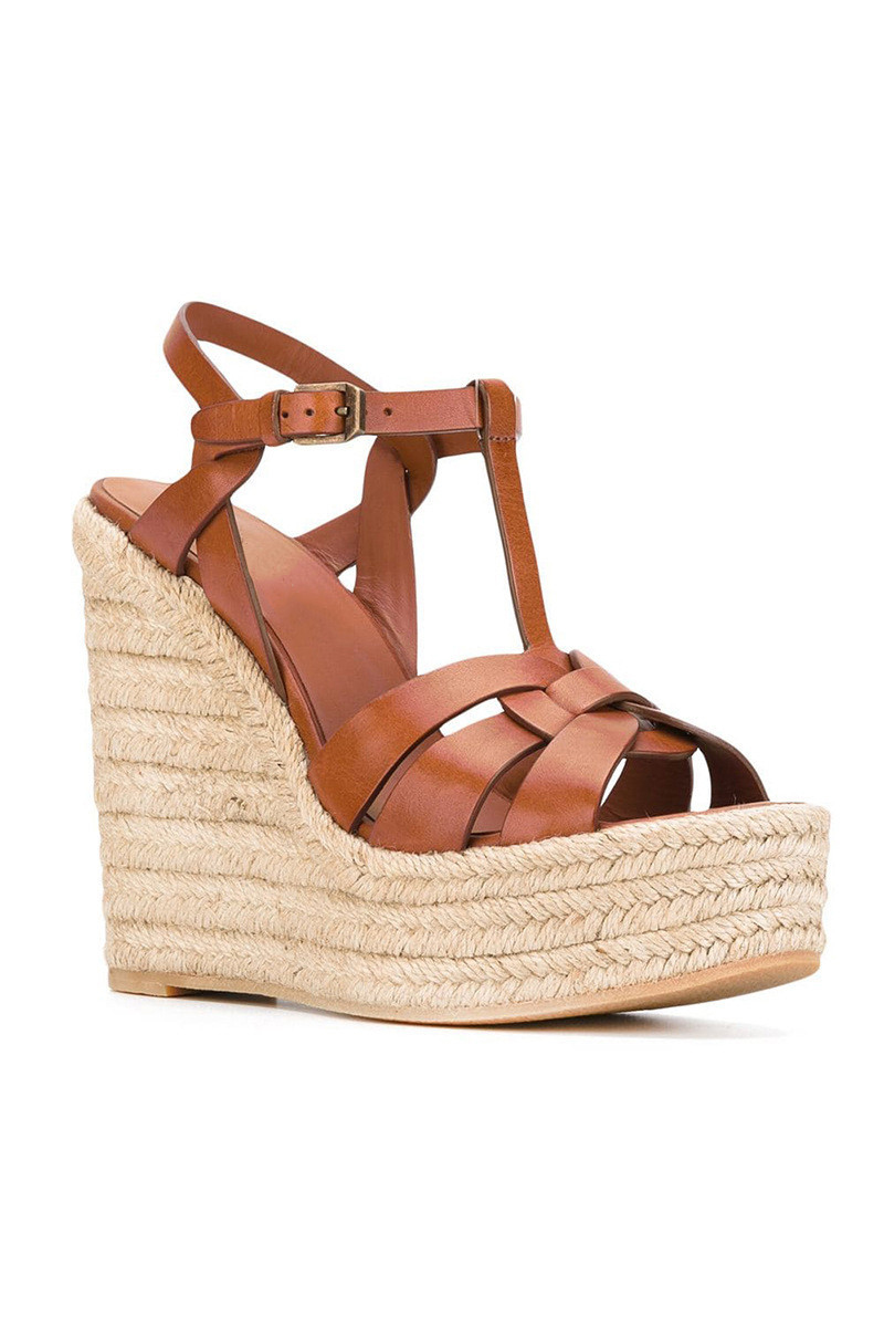 Women's Hemp Rope Platform High Heeled Sandals Vacation Shoes