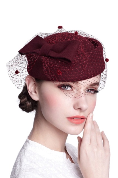 Women's British Style Pillbox Church Derby Wedding Winter