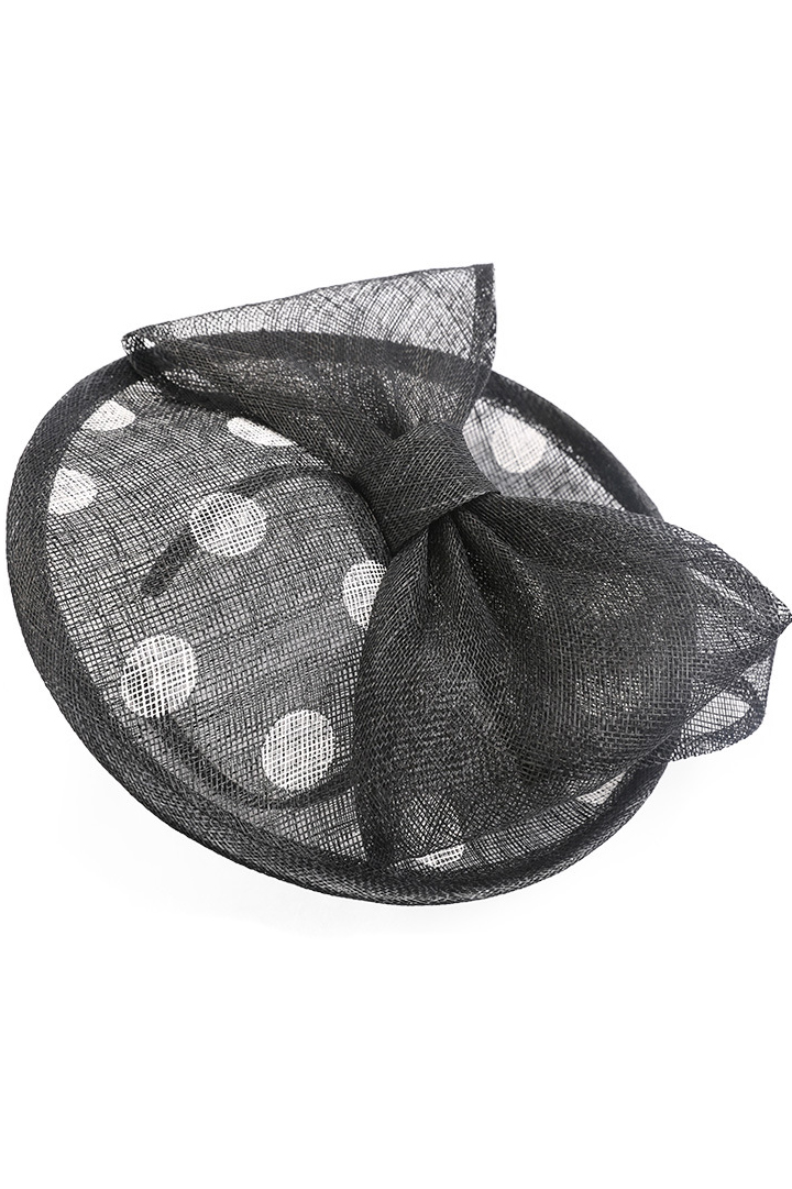 Tea Party Hats Dot Mesh Wedding Headband Hair Clip 