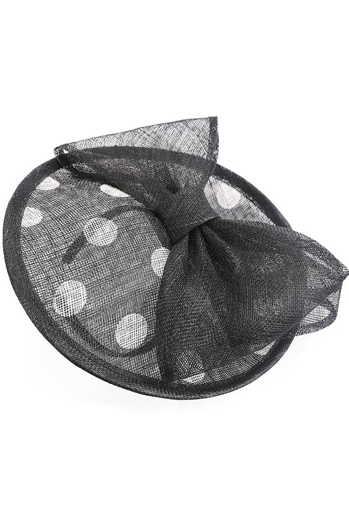 Tea Party Hats Dot Mesh Wedding Headband Hair Clip 