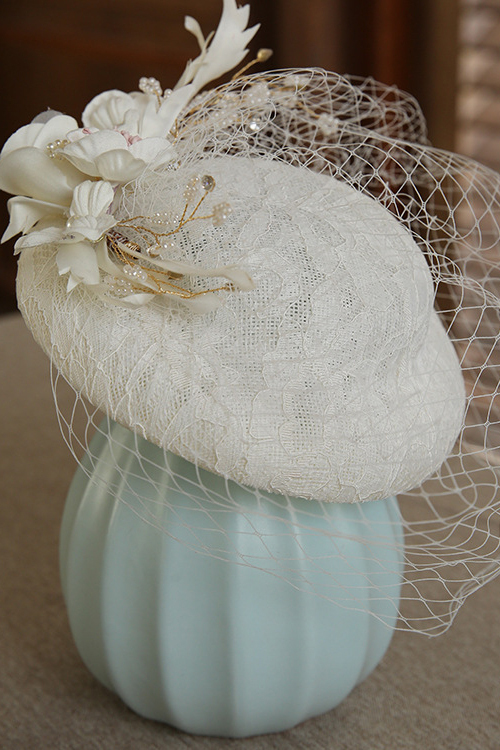 Hat Fascinator Headband 3D Floral Top Hat for Derby Tea Party