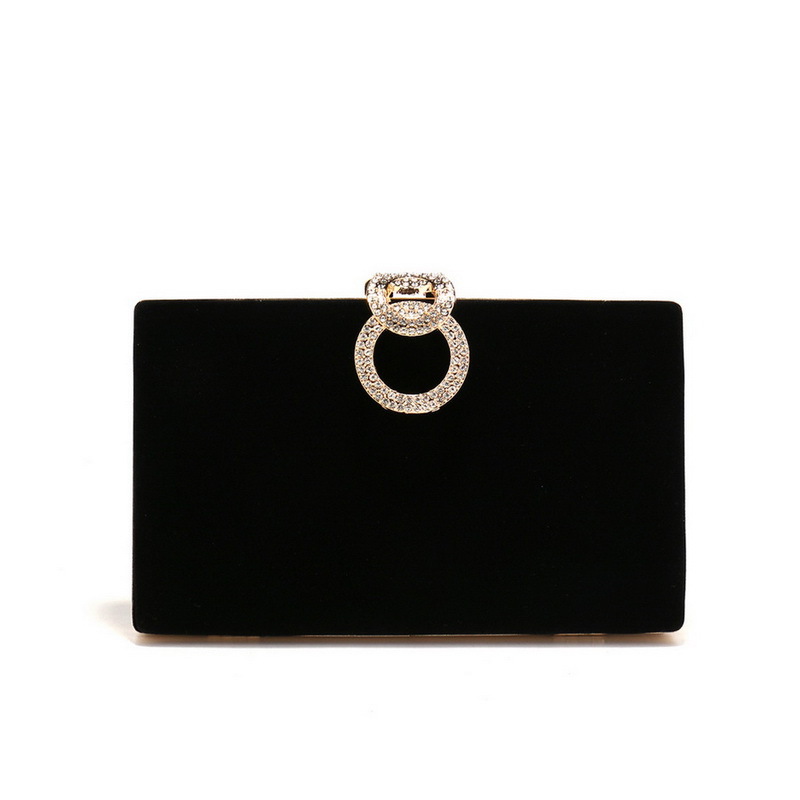 Luxury Metal Velvet Party Bag Shiny Chain Handbag