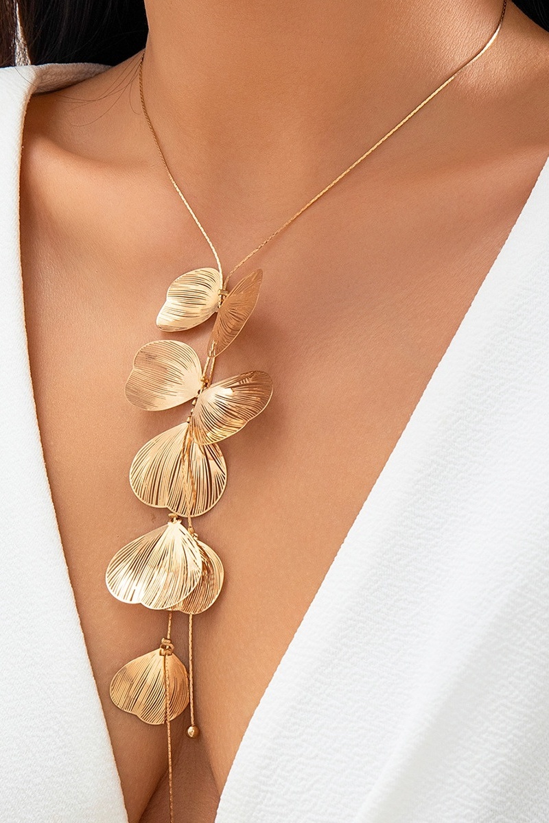 Ginkgo Leaf Tassel Vintage Necklace choker